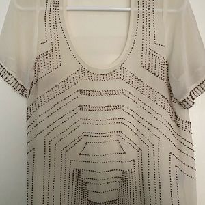 Sequin Shirt Scoop Neck